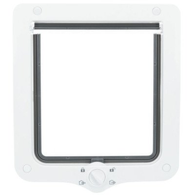 Trixie 4-Wege Freilauftür XXL mit Tunnel - weiß