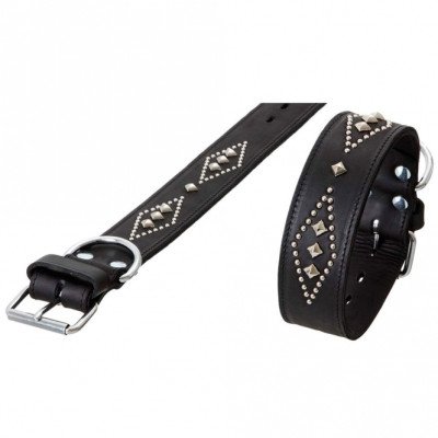 Karlie RONDO Halsband doubliert mit Ziernieten - 70cm/50mm