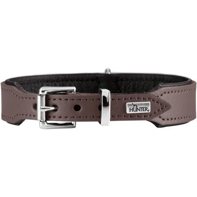 Hunter Halsband Basic 55 nickel, Hals 41-49 cm - braun