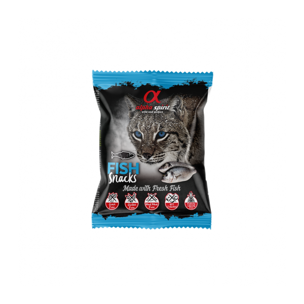 alpha spirit Cat Snacks Bag Fisch - 50g