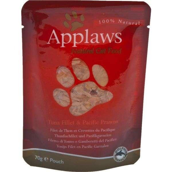 Applaws Frischebeutel Thunfischfilet & Pazifikgarnelen 70g