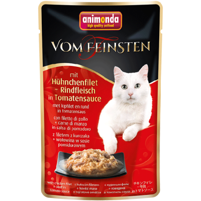 Animonda vom Feinsten mit Hühnchenfilet & Rindfleisch in Tomatensauce 50g
