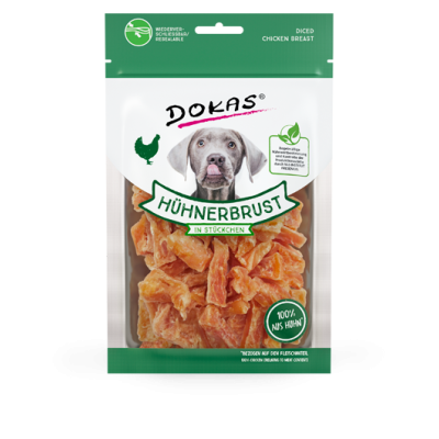 Dokas Dog Snack Hühnerbrustfilet in Stückchen 70g