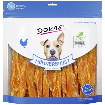 Dokas Dog Snack Hühnerbrust in Streifen 900 g