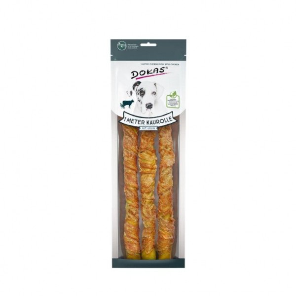 Dokas Dog Snack 1m Kaurolle mit Huhn - 315g