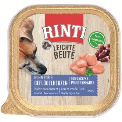 Rinti Schale Leichte Beute Pur & Geflügelherzen 300g