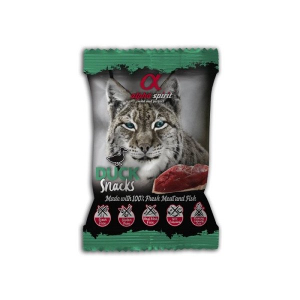 alpha spirit Cat Snacks Bag Ente - 50g
