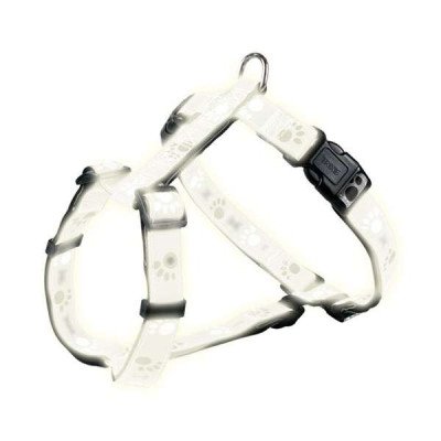 Trixie Geschirr Silver Reflect - Pfotenmotiv - 52?75 cm / 25mm