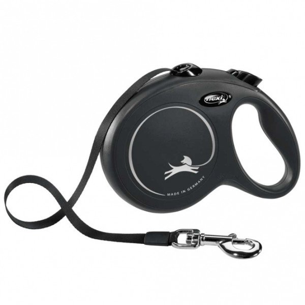 FLEXI Rollleine New CLASSIC Gurt - 5m, bis 50kg
