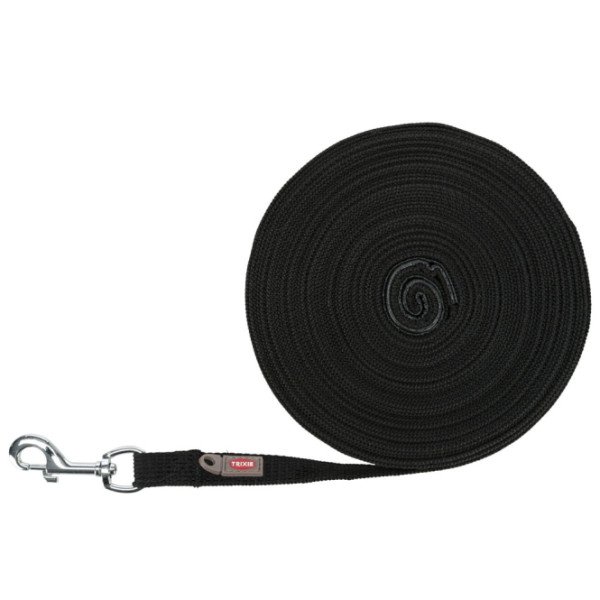 Trixie Schleppleine, 15 m / 20 mm, schwarz