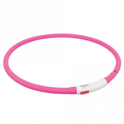Trixie Flash Leuchtring USB aus Silikon - royalblau