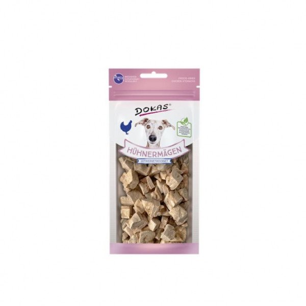 Dokas Dog Snack Hühnermägen gefriergetrocknet 20g