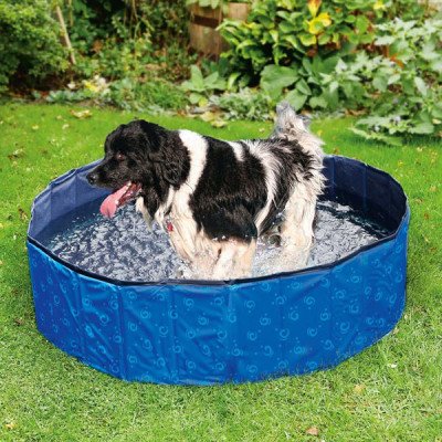 Karlie Flamingo DOGGY POOL Swimmingpool für Hunde - Blau gemustert - 80 cm