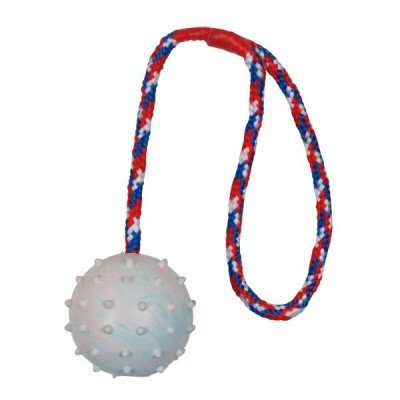Trixie Naturgummiball am Seil - 6 cm / 30 cm